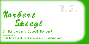 norbert spiegl business card